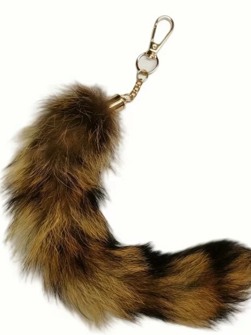 Faux Fur Keychain Tail Accessory in Brown